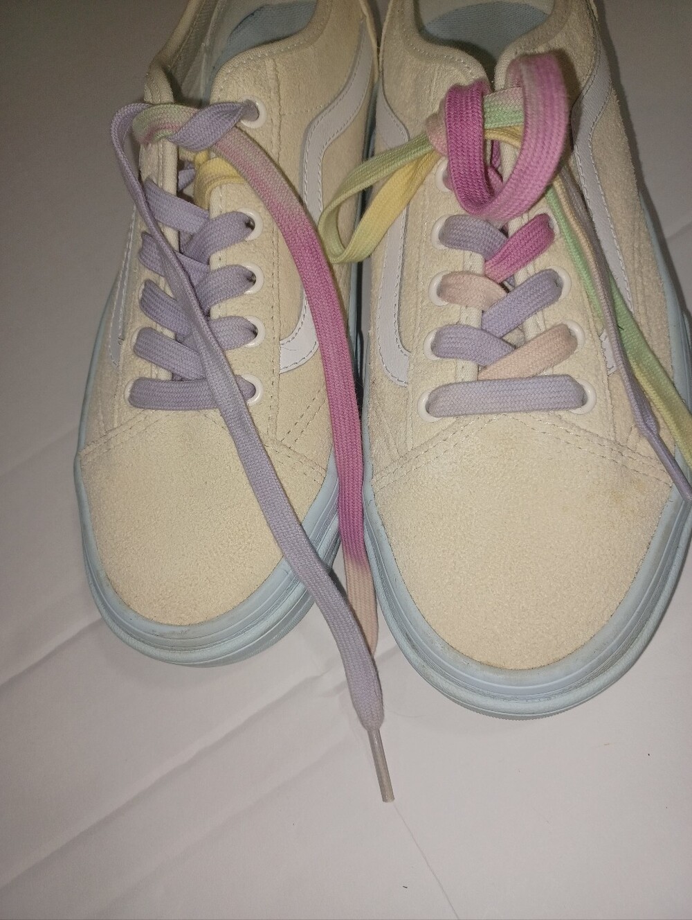 Vans Pastel Rainbow Off The Wall Platform Sneakers Unisex - Picture 9 of 10